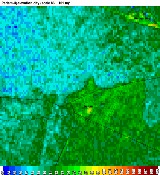 Periam elevation map