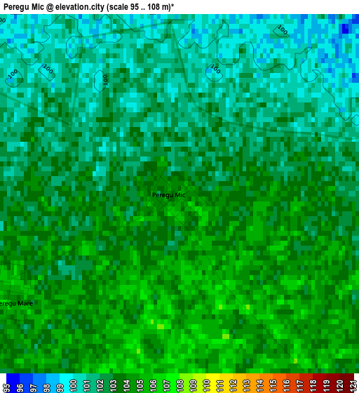 Peregu Mic elevation map