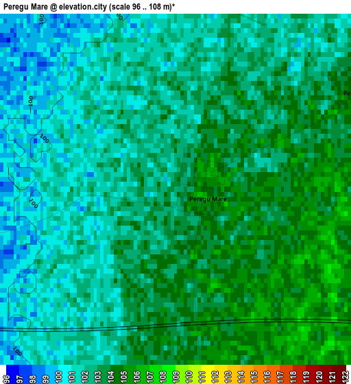 Peregu Mare elevation map