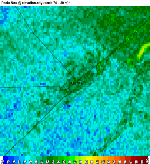 Peciu Nou elevation map