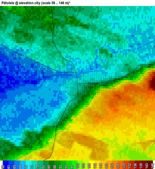 Pătulele elevation map