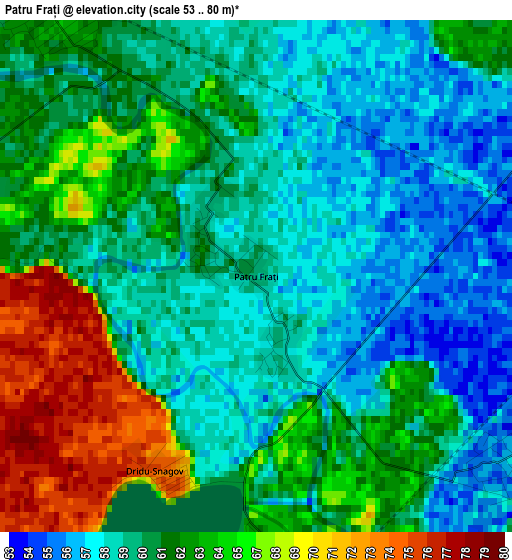 Patru Frați elevation map