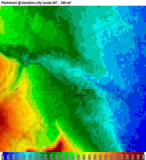 Păstrăveni elevation map