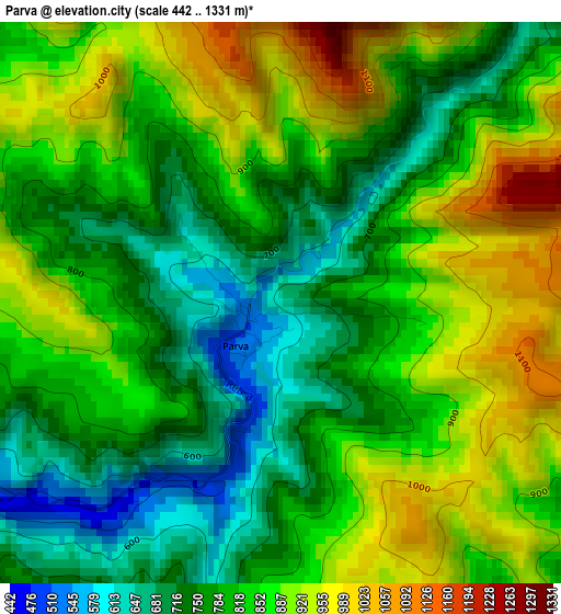 Parva elevation map