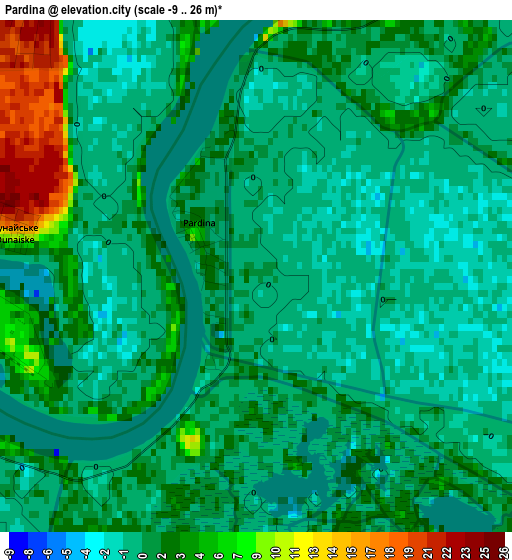 Pardina elevation map