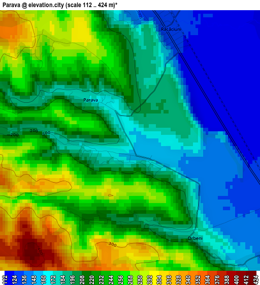 Parava elevation map