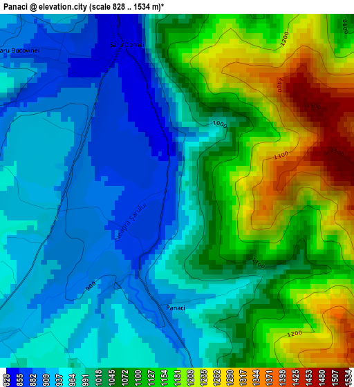 Panaci elevation map