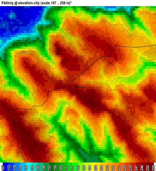 Păltiniş elevation map