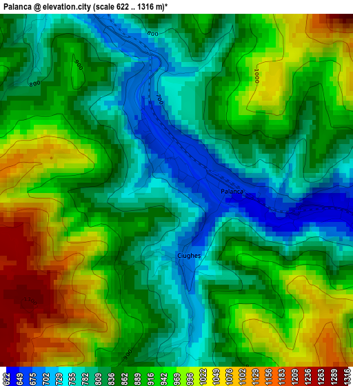 Palanca elevation map