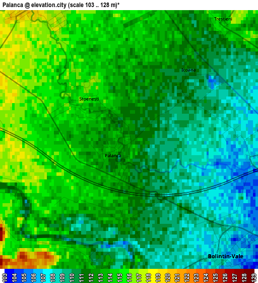 Palanca elevation map