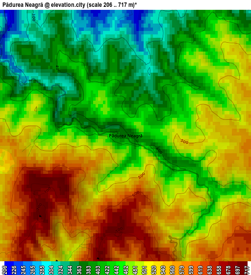 Pădurea Neagră elevation map