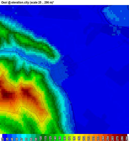 Osoi elevation map