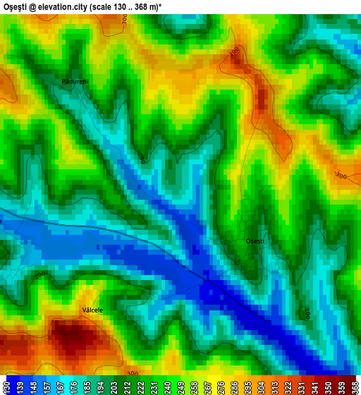 Oşeşti elevation map