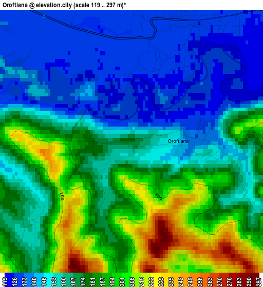 Oroftiana elevation map