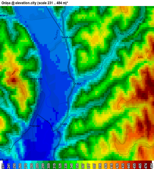 Orășa elevation map