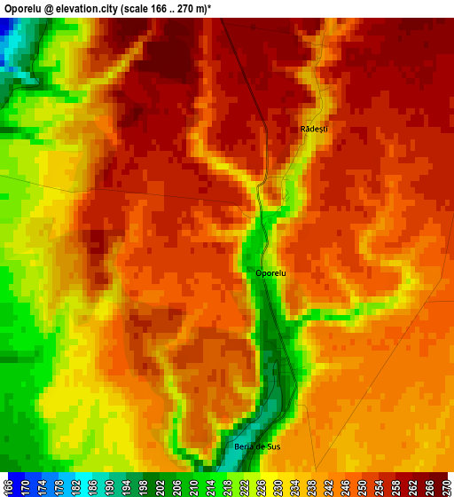 Oporelu elevation map