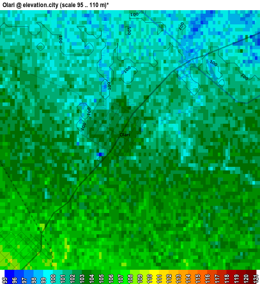 Olari elevation map