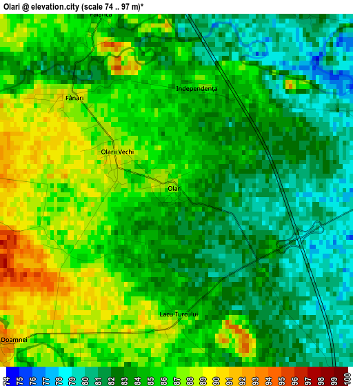 Olari elevation map