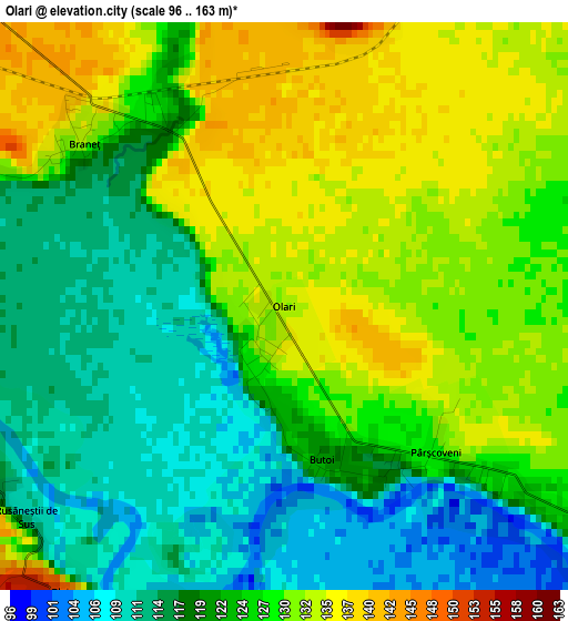 Olari elevation map