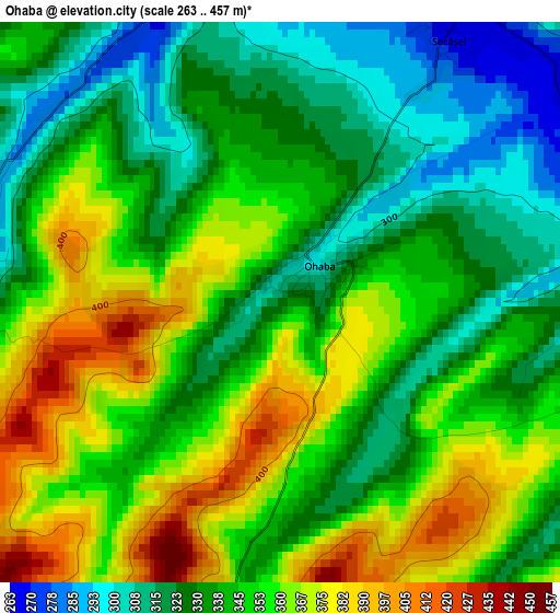 Ohaba elevation map