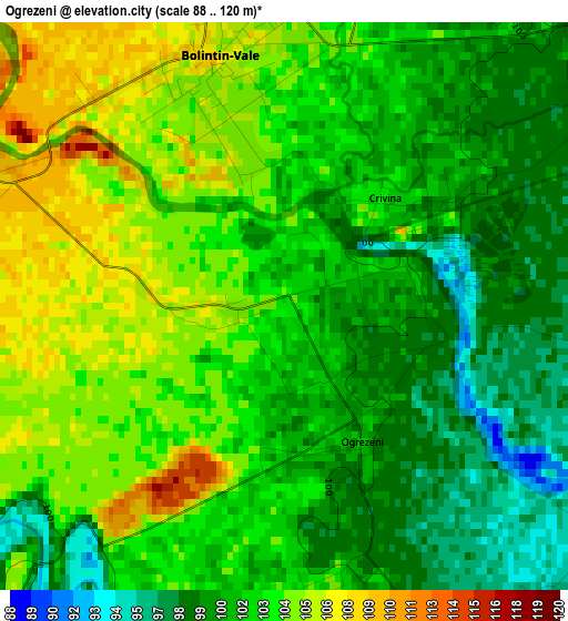 Ogrezeni elevation map