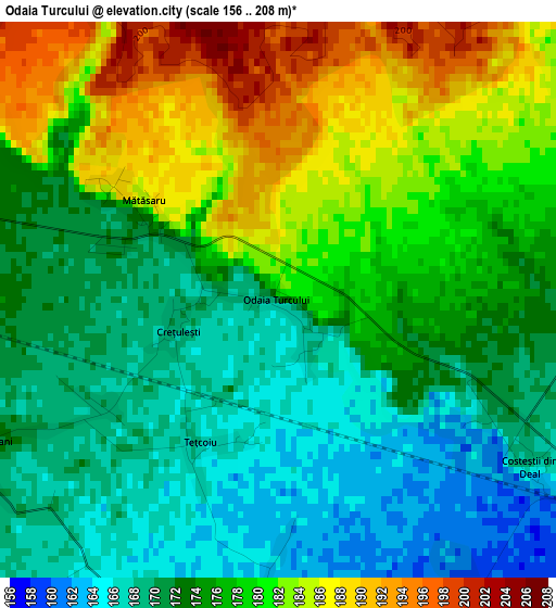 Odaia Turcului elevation map