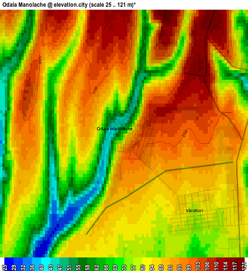 Odaia Manolache elevation map