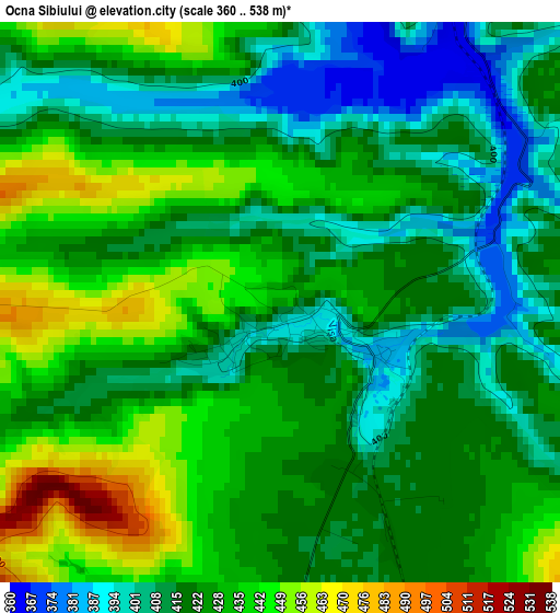 Ocna Sibiului elevation map