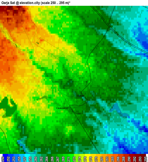 Oarja Sat elevation map