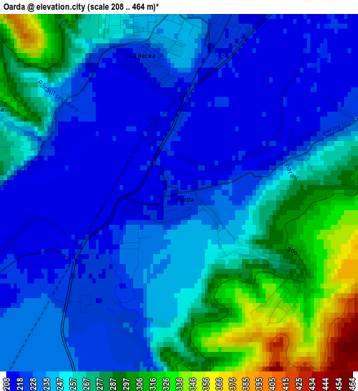 Oarda elevation map