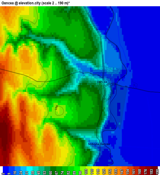 Oancea elevation map