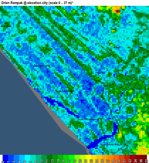 Drien Rampak elevation map