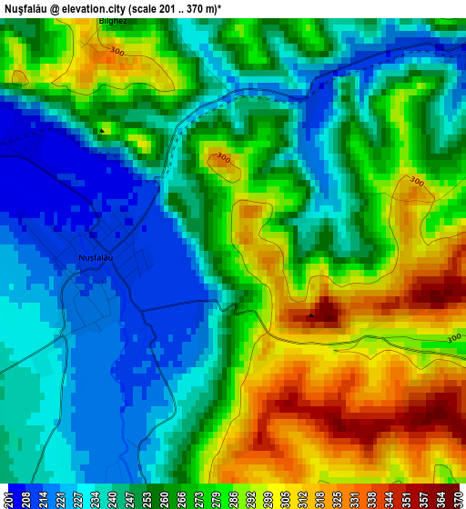 Nuşfalău elevation map