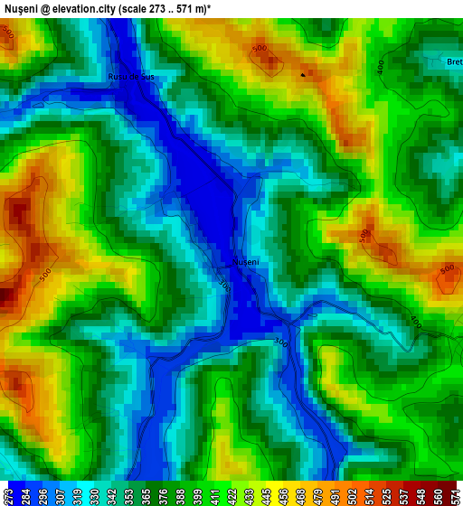 Nuşeni elevation map