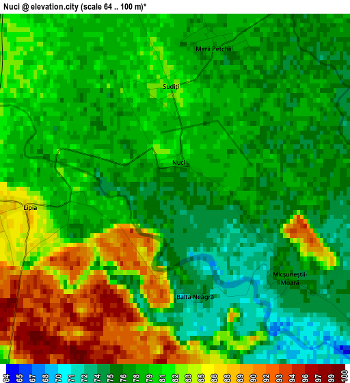 Nuci elevation map