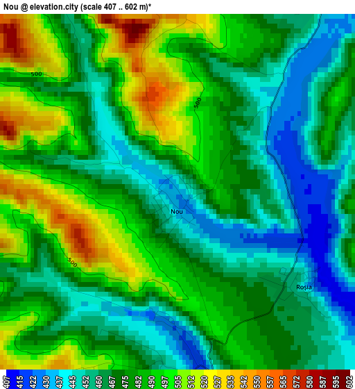 Nou elevation map