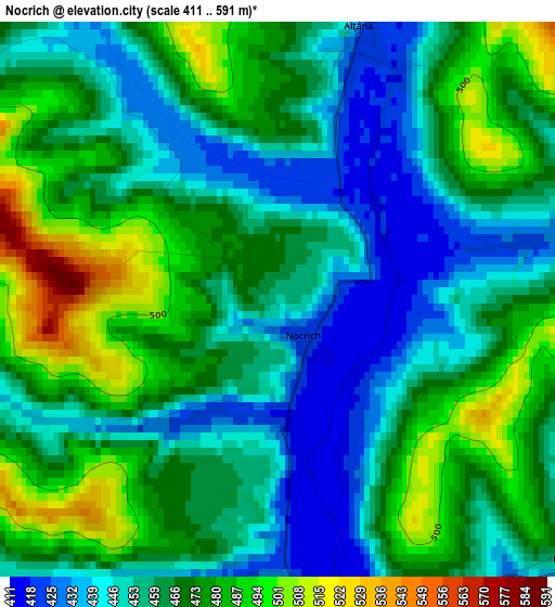 Nocrich elevation map