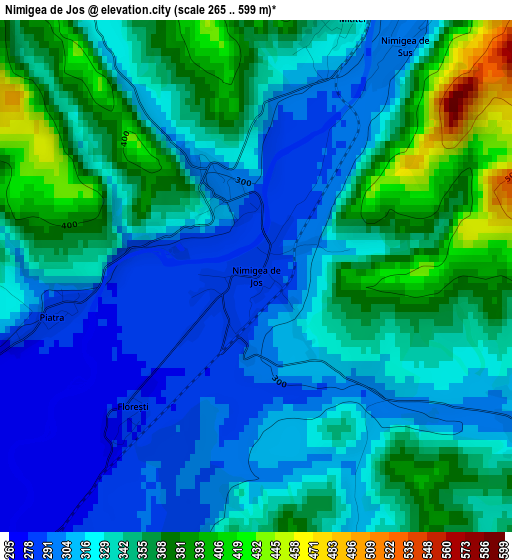 Nimigea de Jos elevation map