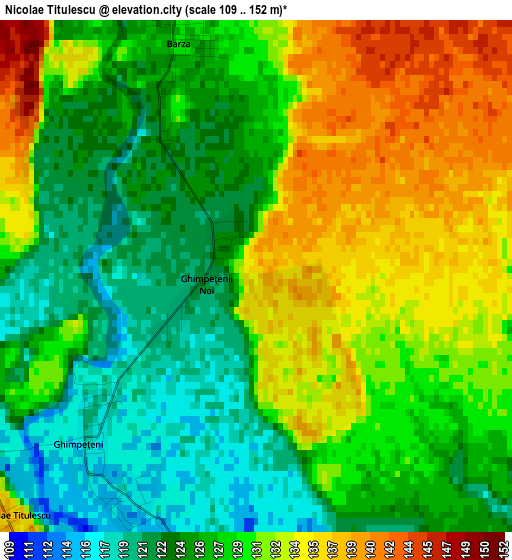 Nicolae Titulescu elevation map