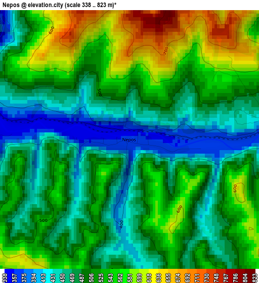 Nepos elevation map