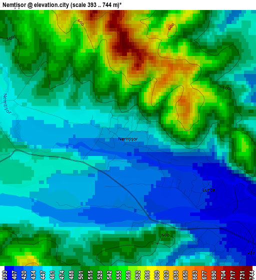 Nemțișor elevation map