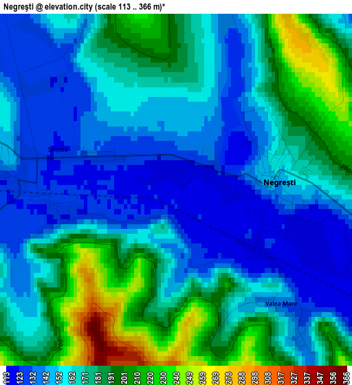 Negreşti elevation map