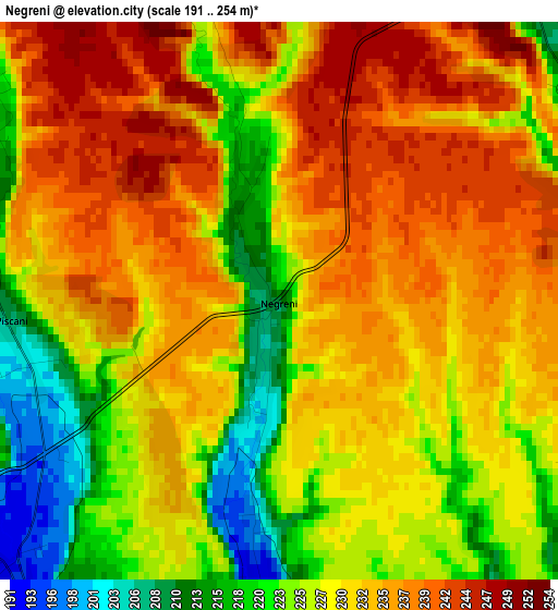 Negreni elevation map