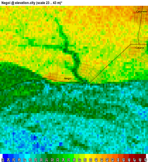 Negoi elevation map