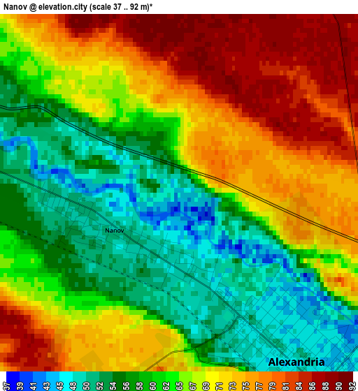 Nanov elevation map