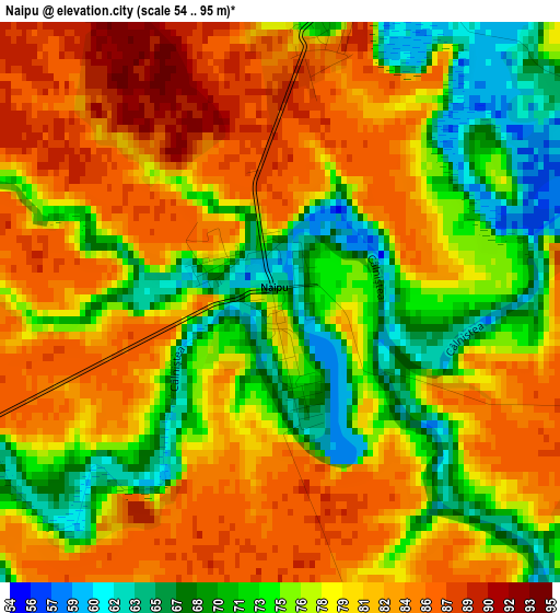 Naipu elevation map