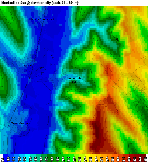 Muntenii de Sus elevation map