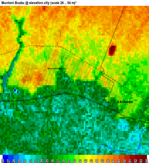 Munteni Buzău elevation map