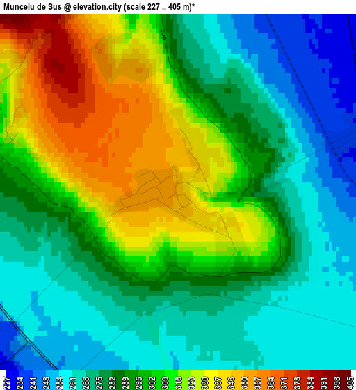 Muncelu de Sus elevation map