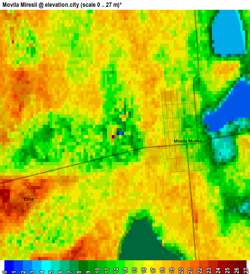 Movila Miresii elevation map